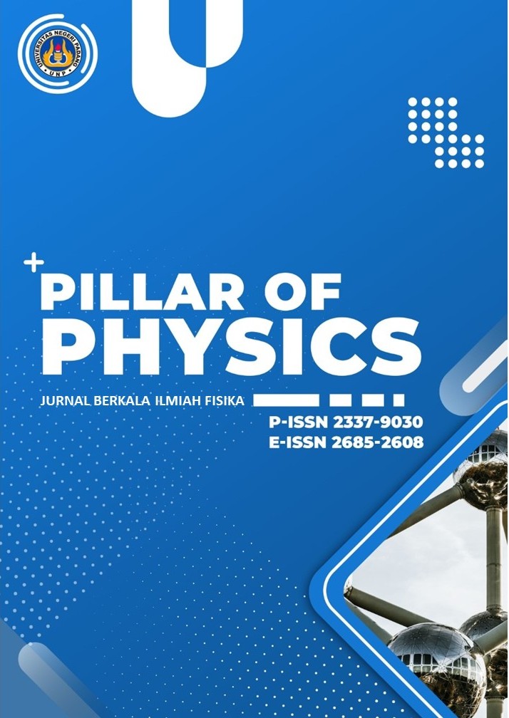					View Vol. 18 No. 2 (2025): Pillar of Physics : Jurnal Berkala Ilmiah Fisika
				